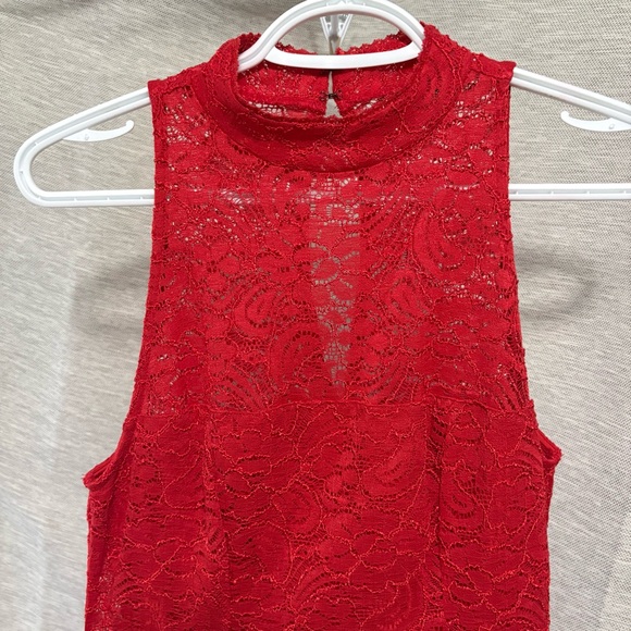 GUESS Red lace fit and flare Dress - Picture 5 of 6
